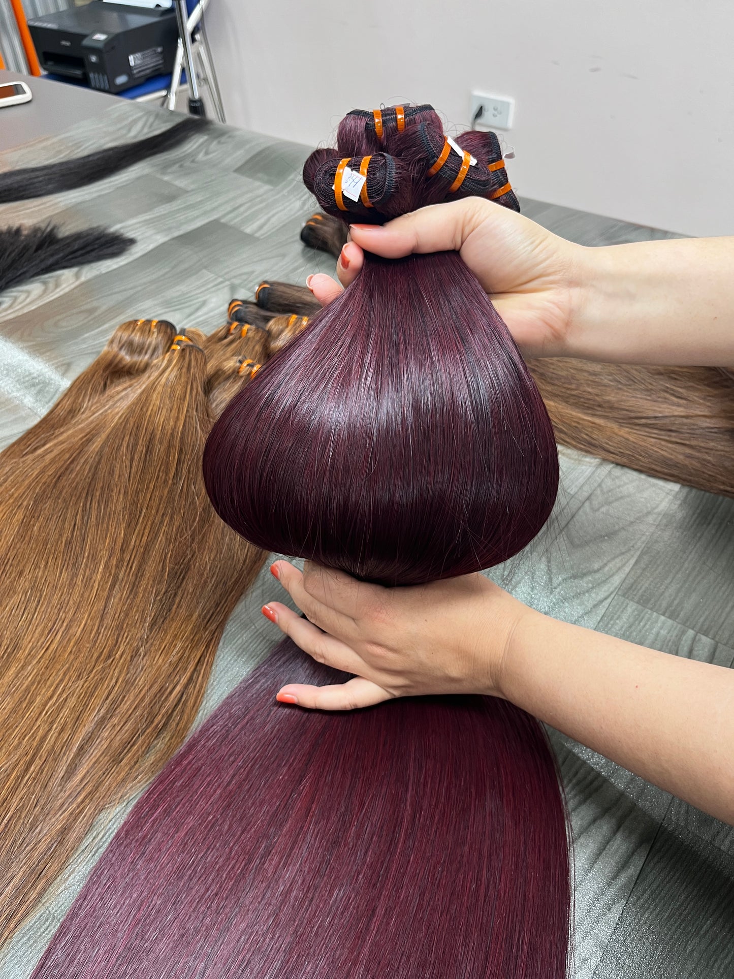 28 inches Burgundy Light Color Hair Extensions