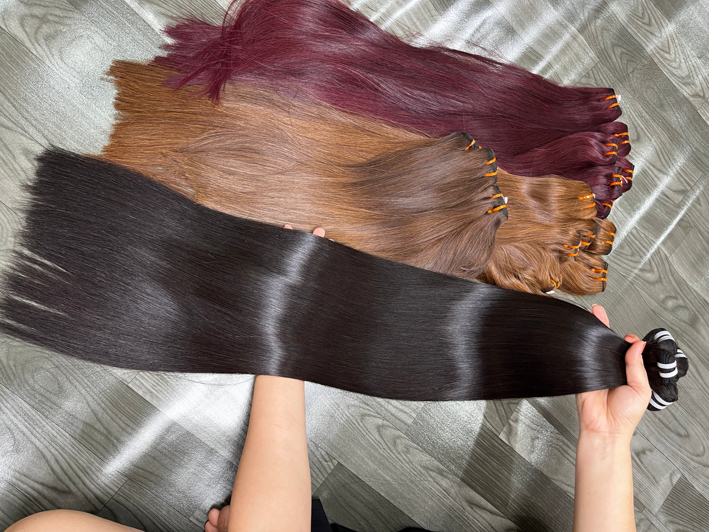 34 Inches Double Bone Straight Humain Hair Extensions