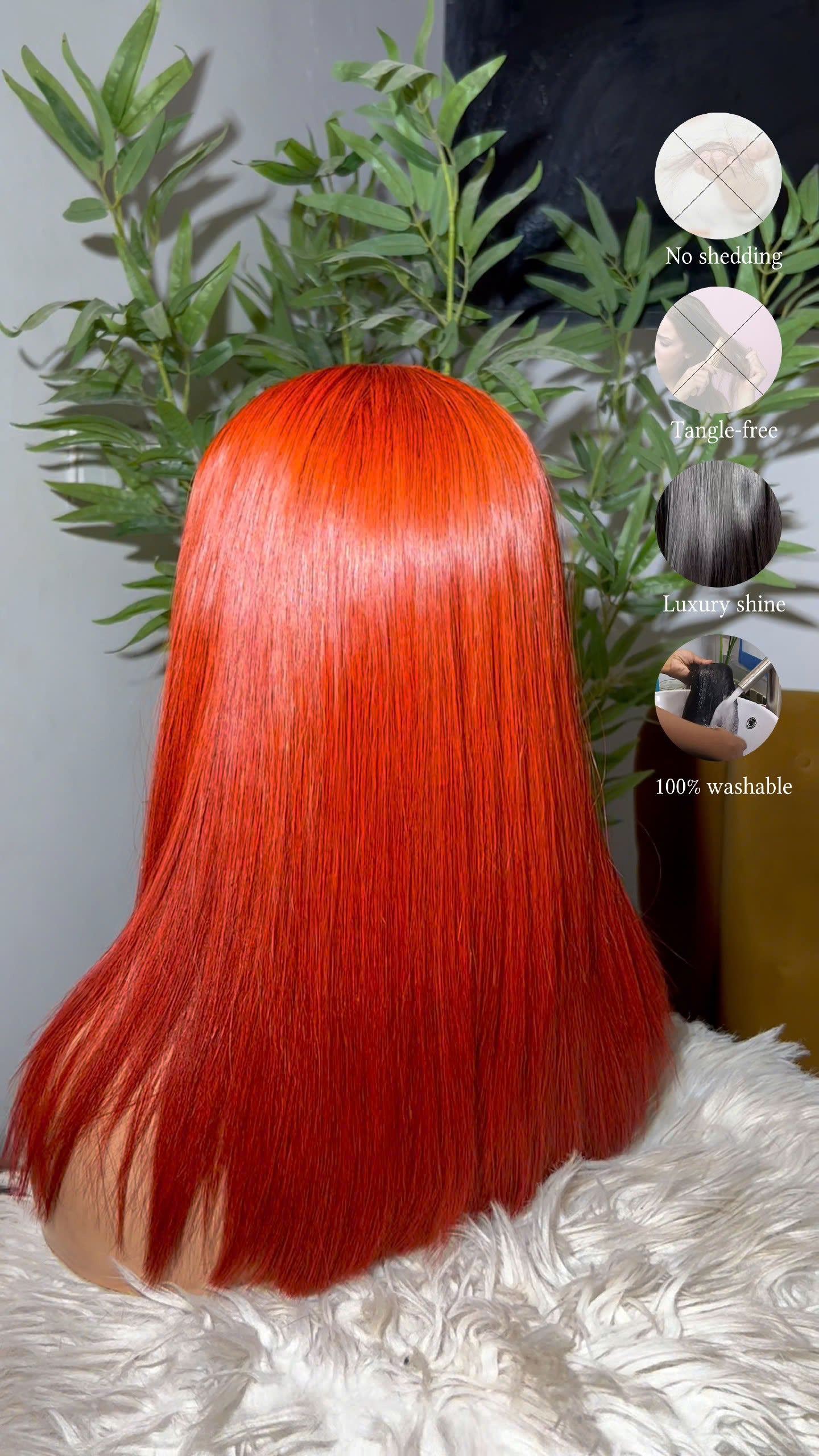Warm and Luminous Ginger Thin Lace 5x5 2x4 12x4 Thin Lace Human Hair Wig Pre- Everything