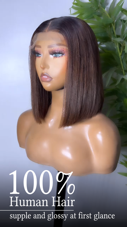 Super Rich Caramel Human Hair Glueless 2by4 Thin Lace Glueless Wig