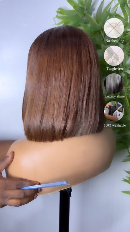 Super Rich Caramel Human Hair Glueless 2by4 Thin Lace Glueless Wig
