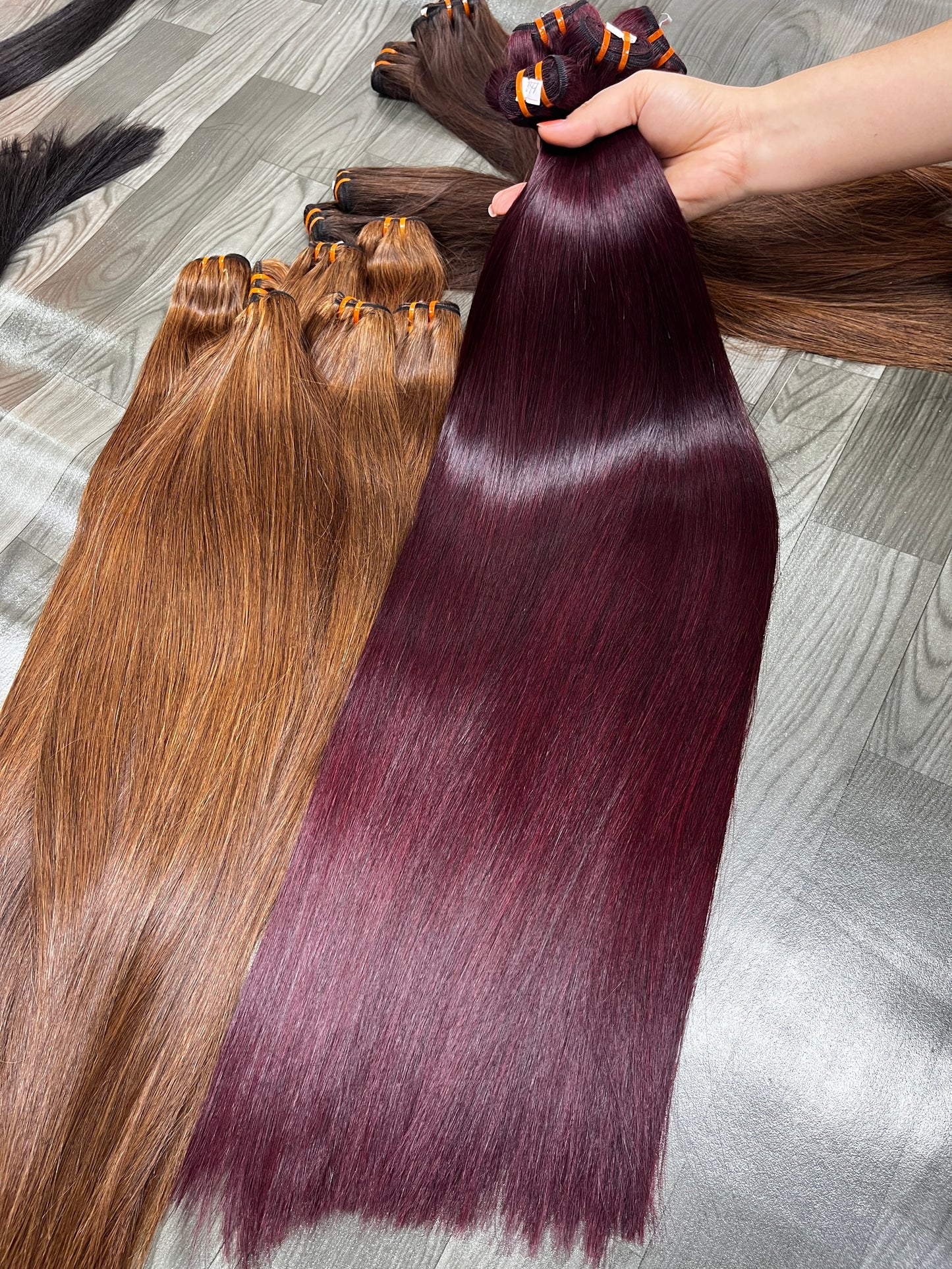 28 inches Burgundy Light Color Hair Extensions