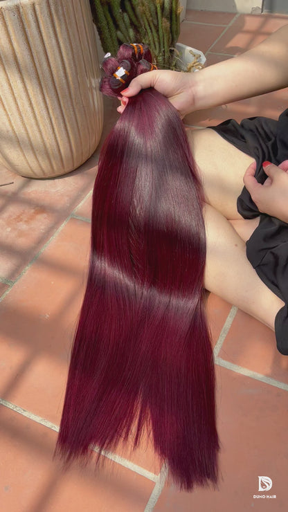 28 inches Burgundy Light Color Hair Extensions