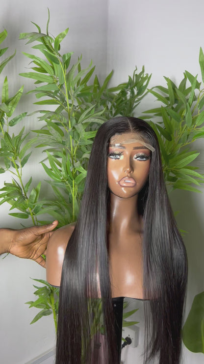 Raven Cascade 2by6 HD Lace Human Hair Straight Glueless Wig Pre Everything