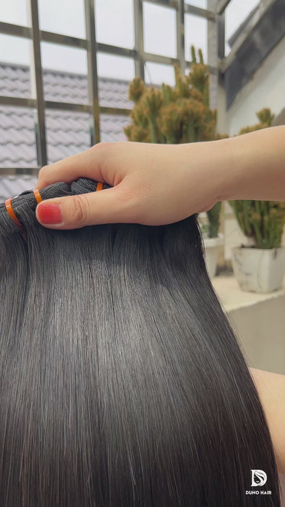 12-Inch Sleek Black Straight Humain Hair| Hair Extensions