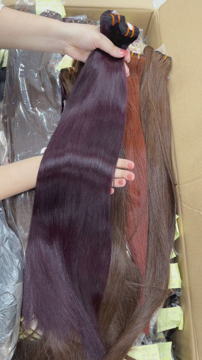 Dark Burgundy Weft Hair Extension