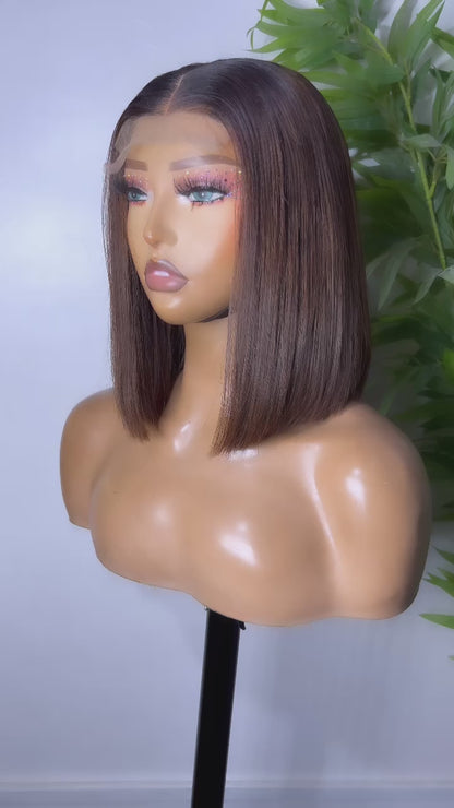 Super Rich Caramel Human Hair Glueless 2by4 Thin Lace Glueless Wig