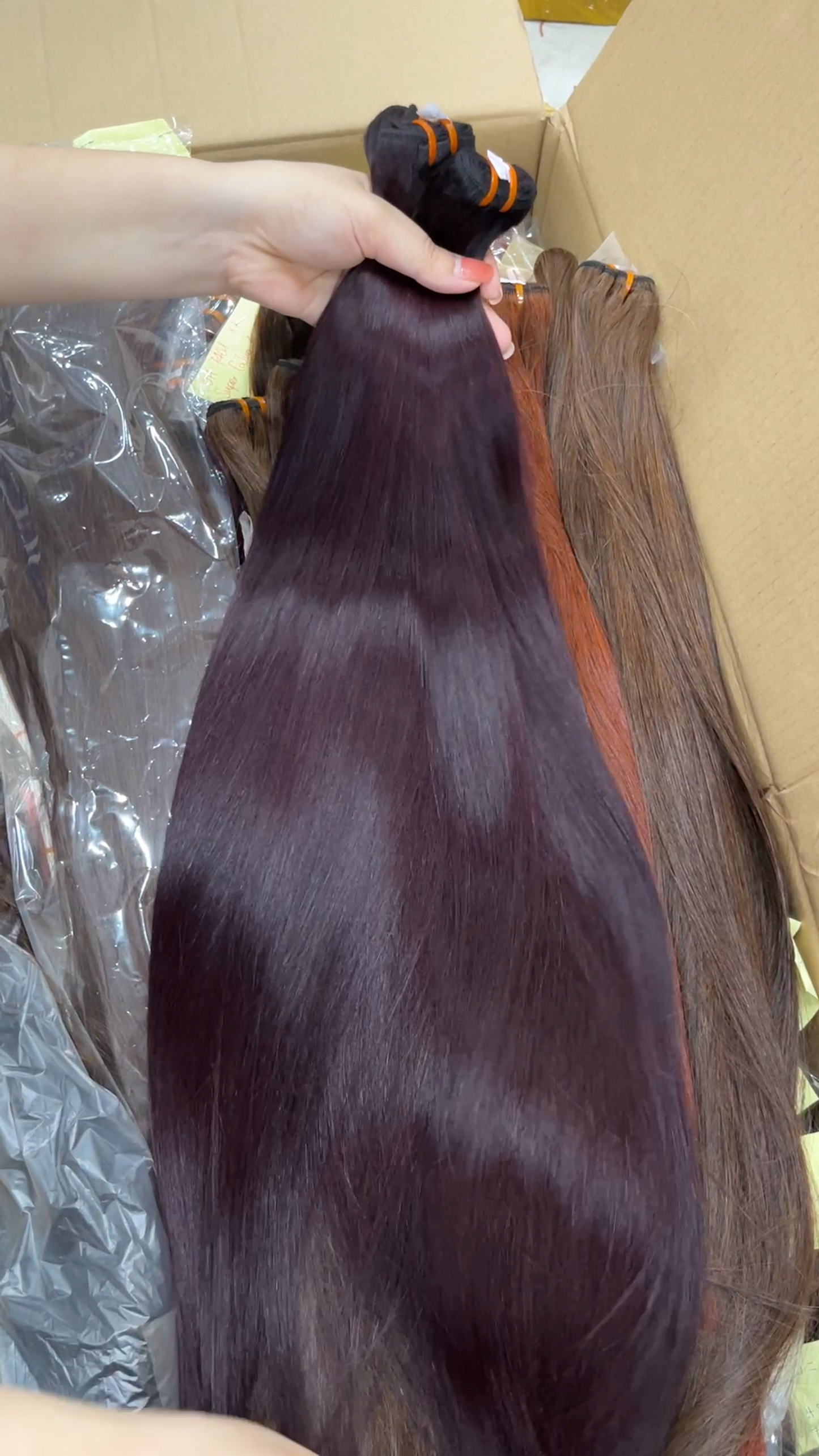 Dark Burgundy Weft Hair Extension